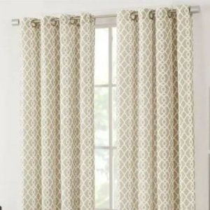 *CLEARANCE*  SureFit Home Décor Lara Trellis Darkening Curtains (Set of 2) Taupe